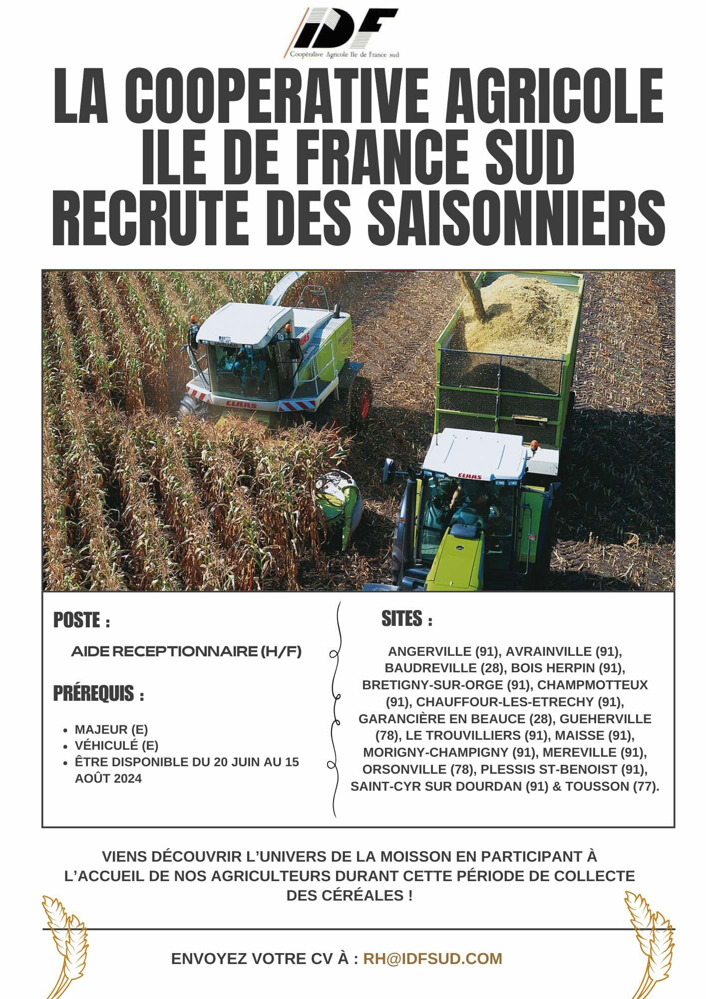 cooperatives agricoles saisonnier 2024
