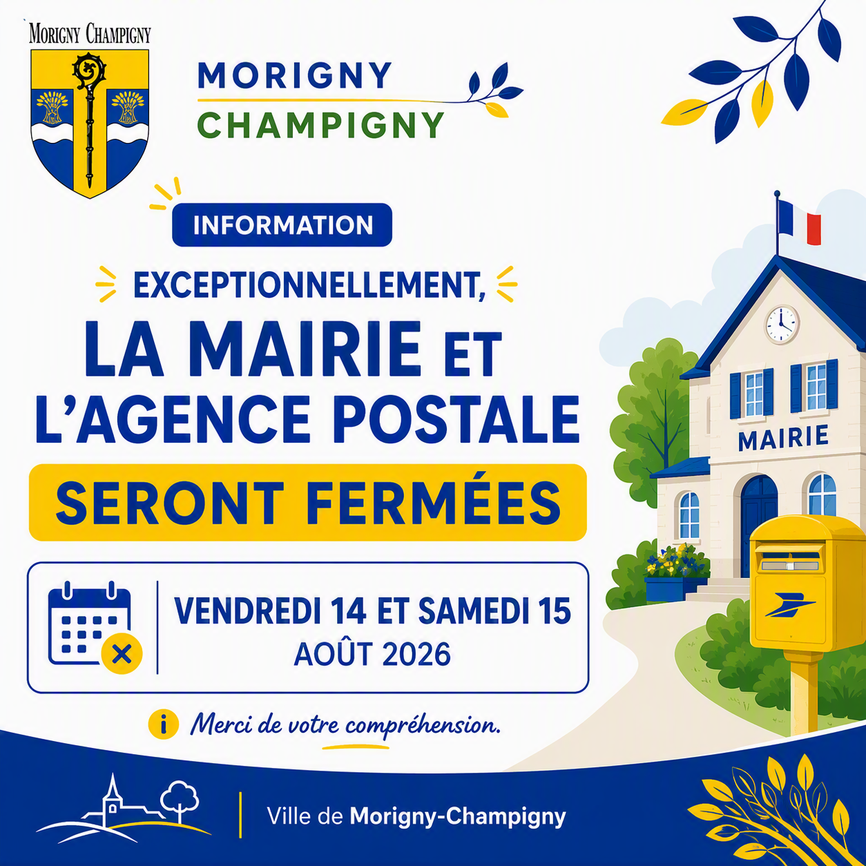 Fermeture Mairie Poste